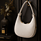Borsa a spalla a mezzaluna bianca elegante