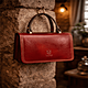 Borsa in Pelle Italiana Elegante Rosso con Manico Superiore