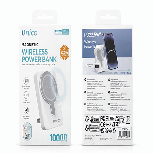 Unico 10000mAh Power Bank Wireless | Caricabatterie Veloce Magnetico PD 22.5W