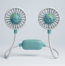 Ventilatore da Collo Ricaricabile Doppia Testa