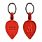 Portachiavi a Cuore in Pelle Italiana Vintage Rosso