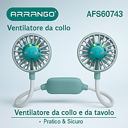Ventilatore da Collo Ricaricabile Doppia Testa