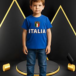 Kids Italia Blue Graphic T-Shirt (0–14 Years)